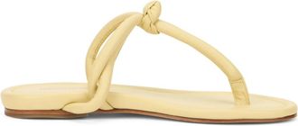 Fabiana Filippi Leren Teenslippers - Dames - Slippers - Geel - 37 EU - Leer - Schoenen