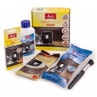 MELITTA Perfect Clean - Set De Mantenimiento Descalcificador + Pastillas De Limpieza + Filtro De Agua