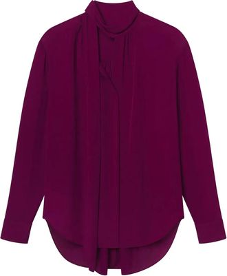 A.L.C. tied-neck silk blouse - Purple