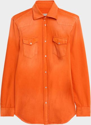 Sartorio Mens Cotton Snap-Front Western Shirt
