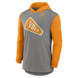 Nike Tennessee Campus Legacy Nike Mens Dri-FIT College Long-Sleeve Hooded T-Shirt in Grey | 01NB09GWTNV-CNJ