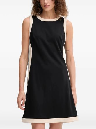 DKNY round-neck panel mini dress - Black