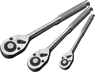 OEM Llave De Carraca De 3 Piezas Y 24 Dientes Con Mecanismo Reversible Y De Liberaci&oacute;n R&aacute;pida, Totalmente Pulida, Fabricada En Aleaci&oacute;n De Cromo, Regalo I