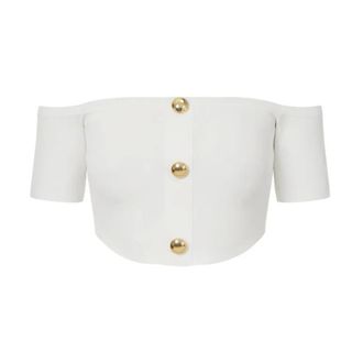 Elisabetta Franchi Mujer, Blusas y Camisas, Blanco, Talla: L