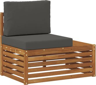 vidaXL Sof&aacute; Modular De Exterior Con Coj&iacute;n Natural 91 X 63 X 73 Cm Vidaxl