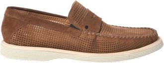Baldinini Perforated Suede Loafer - Heren - Loafers - Bruin - 40 EU - Leer - Schoenen
