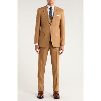 ZeGarie Coffee M&eacute;lange 3-Piece Suit at Nordstrom Rack, Size 46 Regular