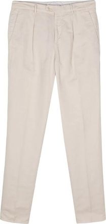 Brunello Cucinelli Beige Linen Blend Tailored Trousers, Brand Size 56 (US Size 40)