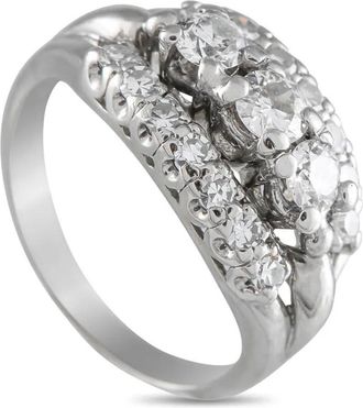 Luxury Bazaar 14K white gold diamond ring - Silver