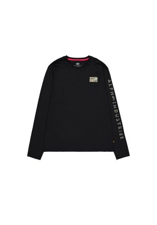 Alpha Industries Longsleeve ALPHA INDUSTRIES Camo Sleeve Longsleeve, Herren, Gr. XXL, schwarz, Obermaterial: 100% Baumwolle, Shirts Longsleeve