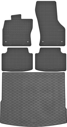 OEM Juego De Alfombrillas De Goma Para Coche Y Alfombrilla Para Maletero Para Vw Tiguan Ii Suv (2016-2024)