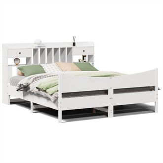 Berkfield Home Bed Frame without Mattress White 180x200 cm Super King Solid Wood Pine