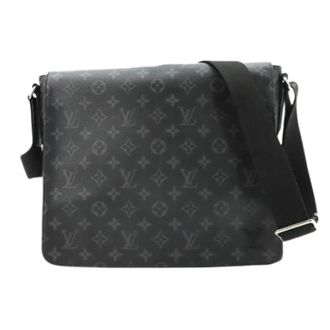 Louis Vuitton Pre-owned Cross Body Bags, male, Black, Size: ONE SIZE Pre-owned Monogram Eclipse Crossbody Bag
