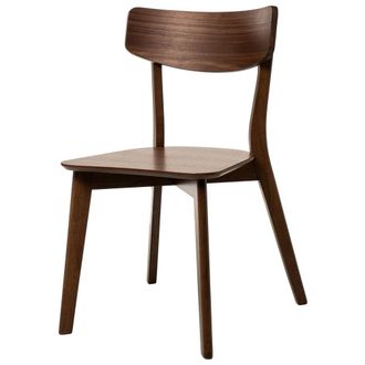 Koketto Home Silla sencilla de madera color nogal