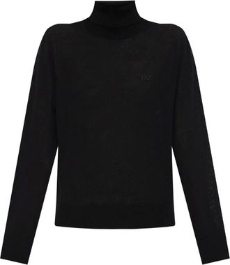 Dsquared2 Maglione a collo alto con logo - Nero