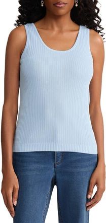 Jones New York Scoop Neck Rib Sweater Tank in Breeze Blue at Nordstrom, Size X-Large