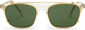 L.G.R Malabo Clip-On Only 3656 Mens Sunglasses Gold Size 50