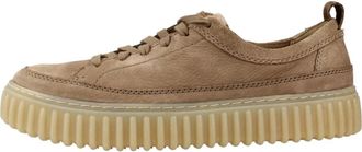 Clarks Torhill Lace - Heren - Sneakers - Bruin - 44 EU - Leer - Schoenen