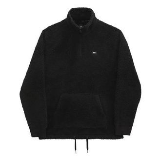 Vans Mens Vans polar fleece Half Zipper Stand Collar Jacket Black VN0A4PPPBLK