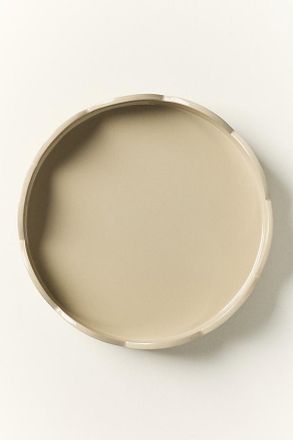 Addison Ross Blue Lacquered Round Scallop Tray