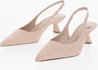 Roberto Festa Milano Linen Slingback Pumps ARABEL with 6cm Spool Heel size 37,5