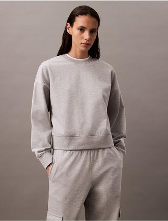 Calvin Klein Jeans Calvin Klein Womens Archive Logo Fleece Relaxed Sweatshirt - Grey - XS