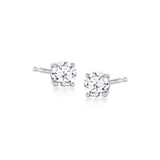Ross-Simons Lab-Grown Diamond Stud Earrings in Sterling Silver