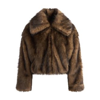 Michael Kors Faux Fur Blouson - Dames - Jassen - Bruin - Maat: S