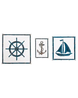 Go Home GO Home Set of 3 Boaters Wall Decor
