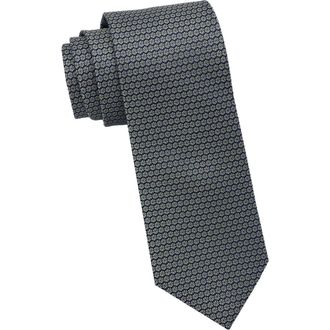 Ben Sherman Geometric Woven Tie in Navy/Green at Nordstrom Rack