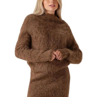 Ibana Dames Truien vesten Konia - Dames - Truien - Bruin - Maat: XL Wol