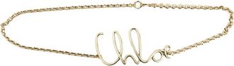 Chlo&eacute; Script Logo Chain Belt - Dames - Riemen - Geel - ONE Size - Accessoires