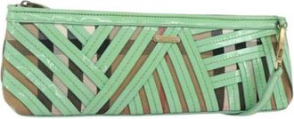 Burberry Pre-owned Plastic Schoudertas - Dames - Vintage Clutch - Groen - ONE Size - Vintage