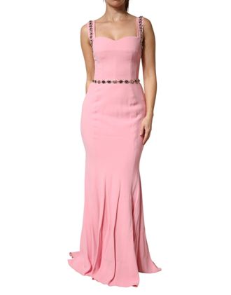 Dolce & Gabbana Unisex Embellished Mermaid Gown Pink