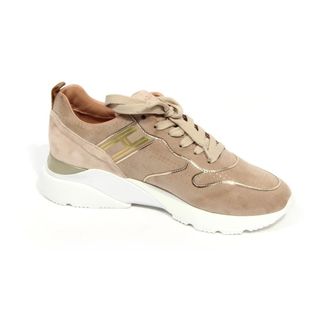Hogan Sneakers, female, Beige, 7 UK, Active One Suede Shoes Beige Polka