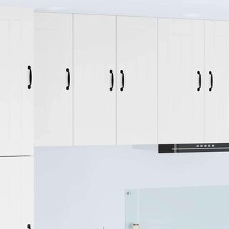vidaXL Vidaxl Armadietto A Muro Lucca 2 Pz Bianco Legno Ingegnerizzato