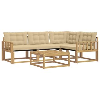 vidaXL Conjunto De Sof&aacute;s De Exterior 5 Pcs Y Beige 79 X 79 X 37 Cm Vidaxl