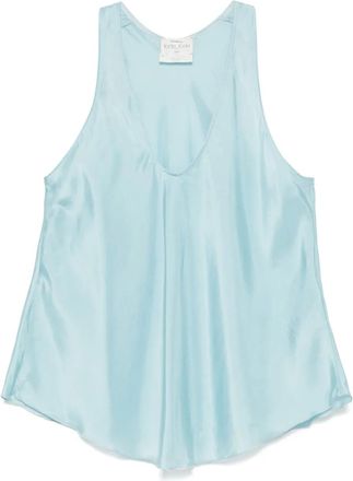 Forte_Forte Top in seta - Blu