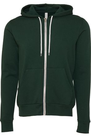 Bella + Canvas Canvas Unisex Zip-up Polycotton Fleece Hooded Sweatshirt / Hoodie