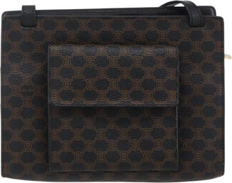 Celine Vintage Macadam Canvas Black Canvas Backpack Bag (Pre-Owned)