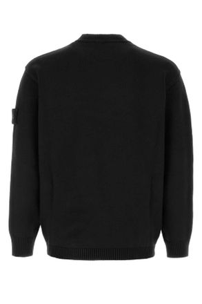 Stone Island Cotton-Elastane Crew-Neck Sweater - Black
