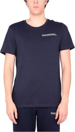 Ballantyne T-shirt met ronde hals en grafische details - Heren - T-shirts - Blauw - S - Tops