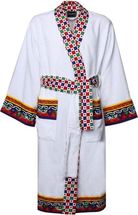 Dolce & Gabbana Robes, male, Multicolor, Size: S Cotton Terry Accessories with Printed Details