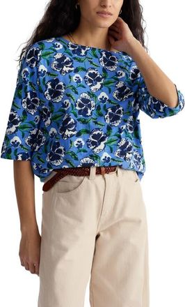 Seasalt Cornwall Tremayne Quay Organic Cotton Top in Spring Pansy Sail at Nordstrom, Size 18