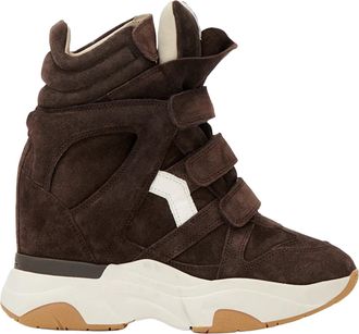 Isabel Marant Chocolate Milky Balskee Suede Sneakers
