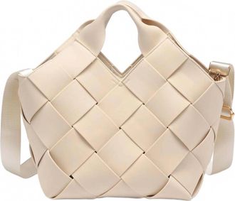 Sol and Selene Womens Resilience Woven Neoprene Tote In Cream