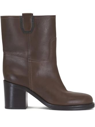 Brunello Cucinelli 60mm City pull-tab boots - Brown
