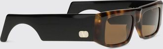 Valentino Garavani Rectangular Acetate Sunglasses with Dark Lenses
