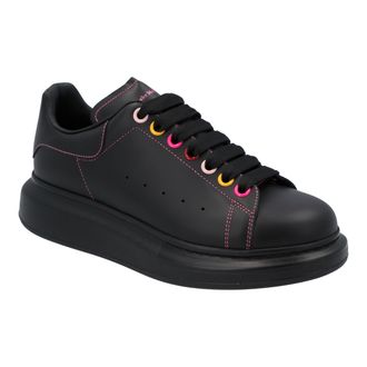 Alexander McQueen Alexander Mcqueen Womens Oversized Sneaker Black Rainbow Calf Leather - Size EU 40