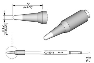 JBC Cartucho Conico &Oslash; 1,7mm C245943